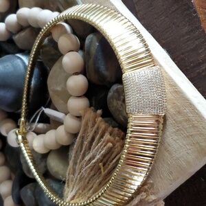 Adina eden pave omega statement  necklace